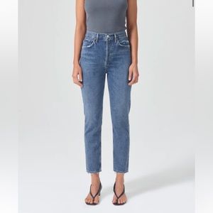 Agolde Riley high rise straight crop in frequency